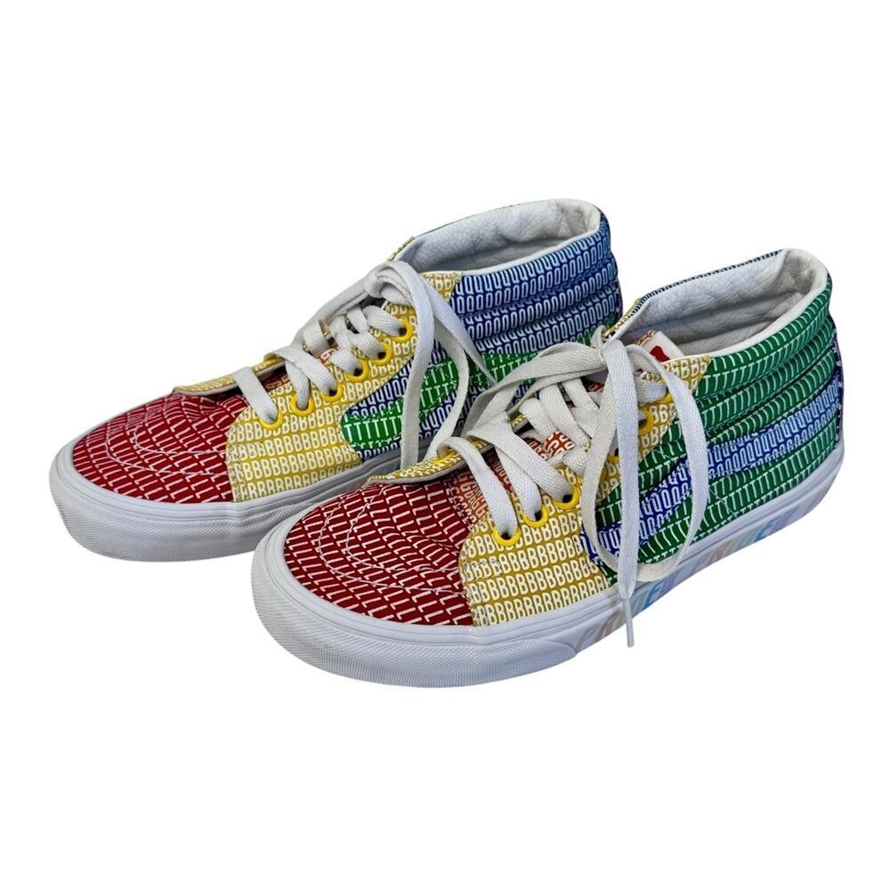 VANS Pride LGBTQ Rainbow Sk8-Mid Tops Sneakers Cushioned Insoles Shoes Sz 7/8.5 - Picture 3 of 11